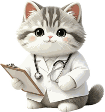 宠物健康档案 - 猫医生插画